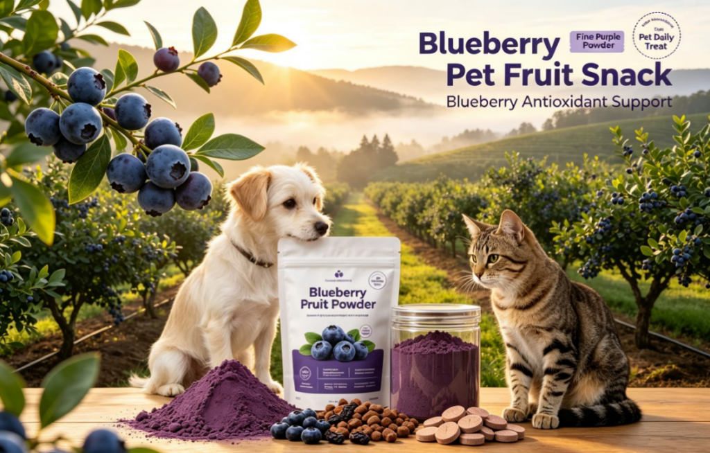 Blueberry Fruit Powder Supplier for Pet Treats